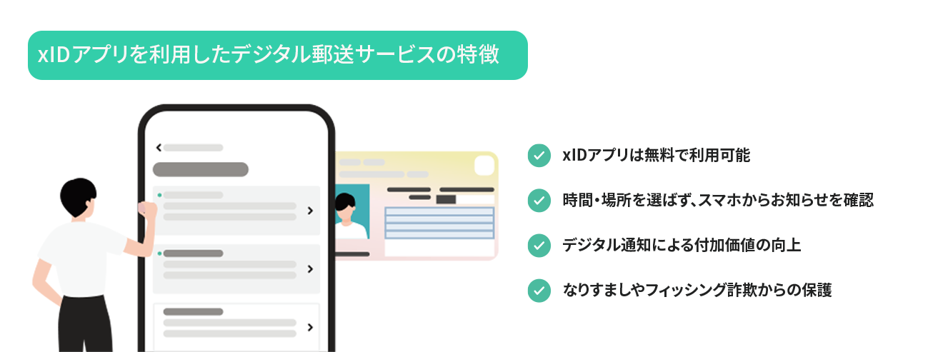 xIDアプリを利用したデジタル郵送サービスの特徴